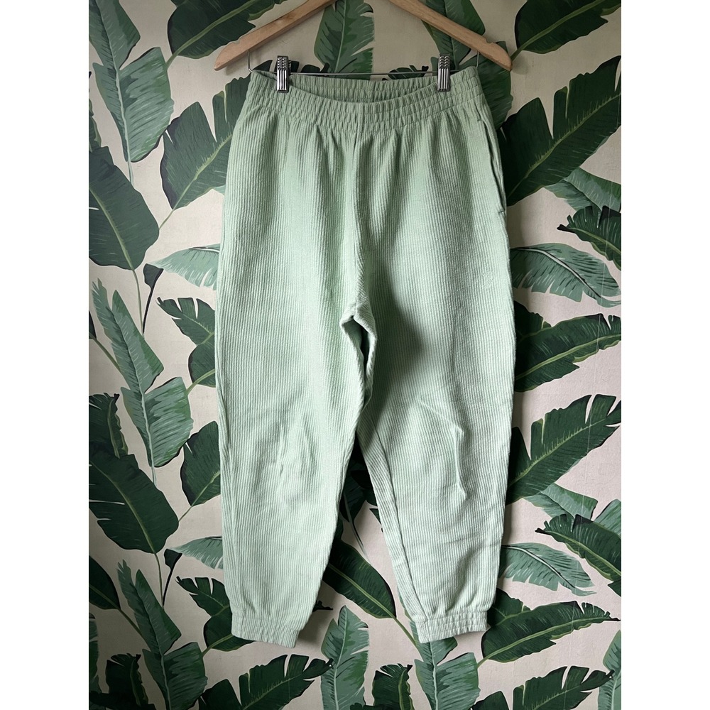 PINK Victoria's Secret Ribbed Joggers‎ Pants Lounge Women M Sage Green